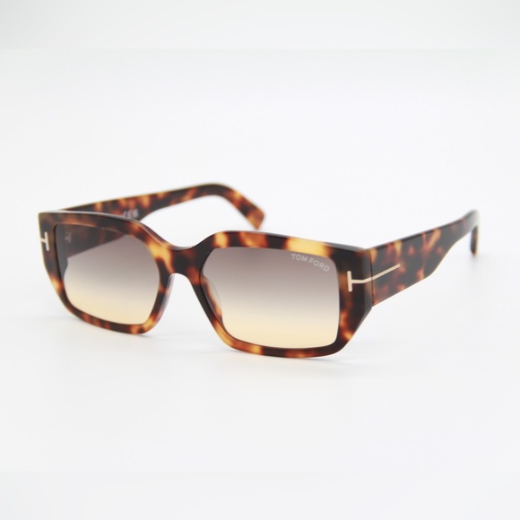 Lunettes De Soleil Tom Ford Silvano-02 FT0989 - Monture Noire Et Dorée, Verres Gris Carrés, Neuves Avec étiquettes
